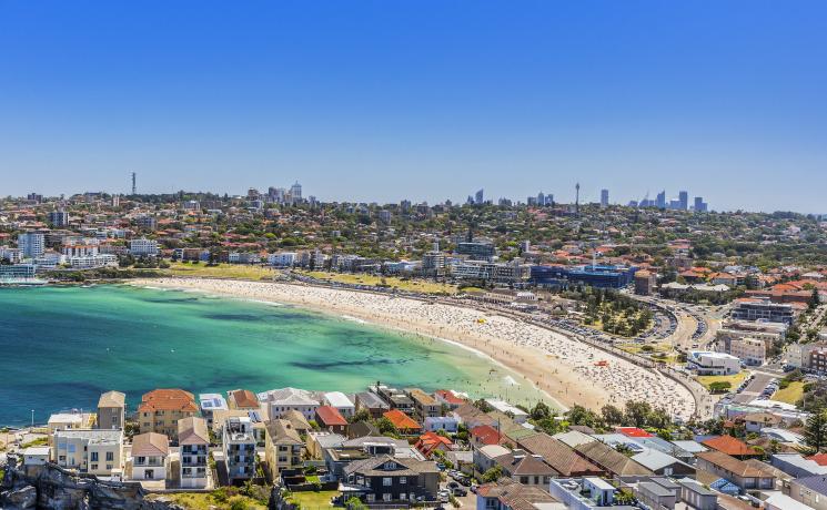 空中射擊的邦迪海灘 ， 悉尼