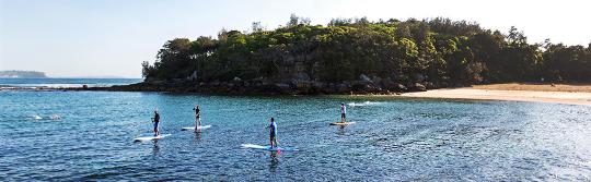 Stand up paddleboarding, Shelly Beach